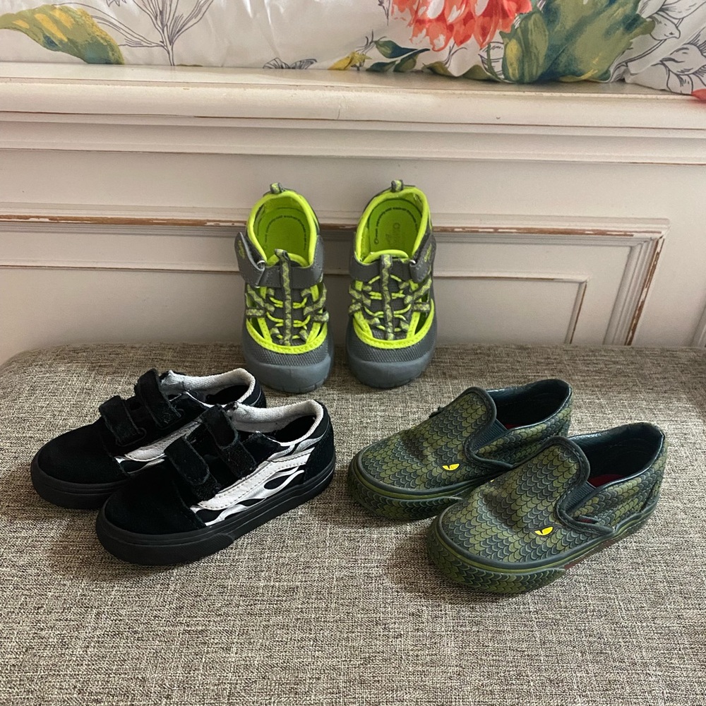 SOLD Shoe Bundle- 4 Pair of Toddler Boy’s Shoes 4th pair not pictured in bundle